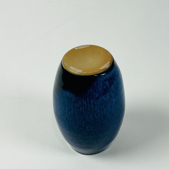 Beautiful Decorative 6" Blue Black 2 tone Glazed Table Vase - Picture 3 of 8
